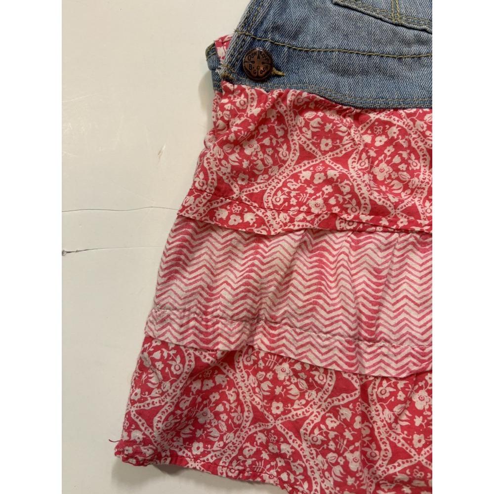 Oshkosh B'gosh Dress Double Tier Floral‎ Layer Denim Adjustable Straps Girls 2T - Picture 3 of 10